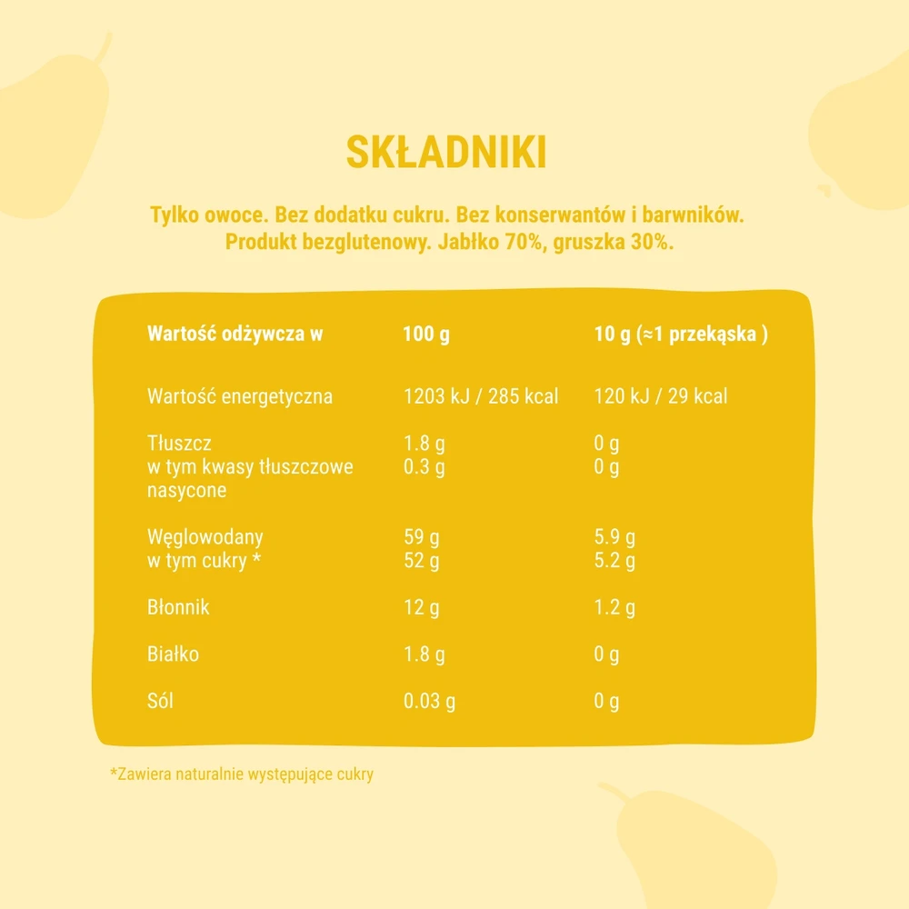 BOB SNAIL vaisių suktinukai MANGO KRIAUŠIŲ MIŠINIAI be cukraus 500g 50 vnt.