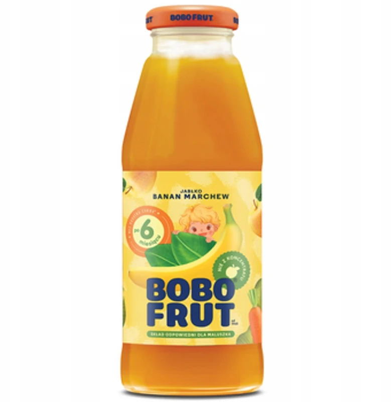 Bobo Frut Nectar Obuolių bananinė morka 300 ml po 6 mėnesių X12