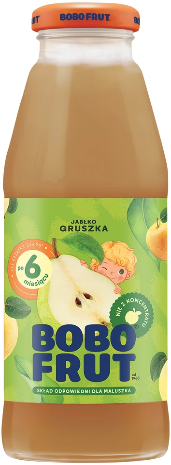 Bobo Frut rinkinys Vaisių nektaras obuolių kriaušė po 6 mėnesių 300 ml x12