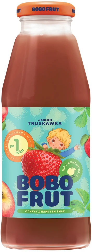 Bobo Frut rinkinys Vaisių nektaras obuolių braškės po 1 metų 300 ml x12