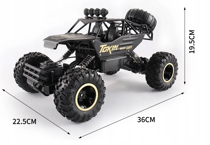 Bobo San DIDELIS RC CAR 4x4 DRIVE AUTO Pultas RC METAL BUGGY 36cm
