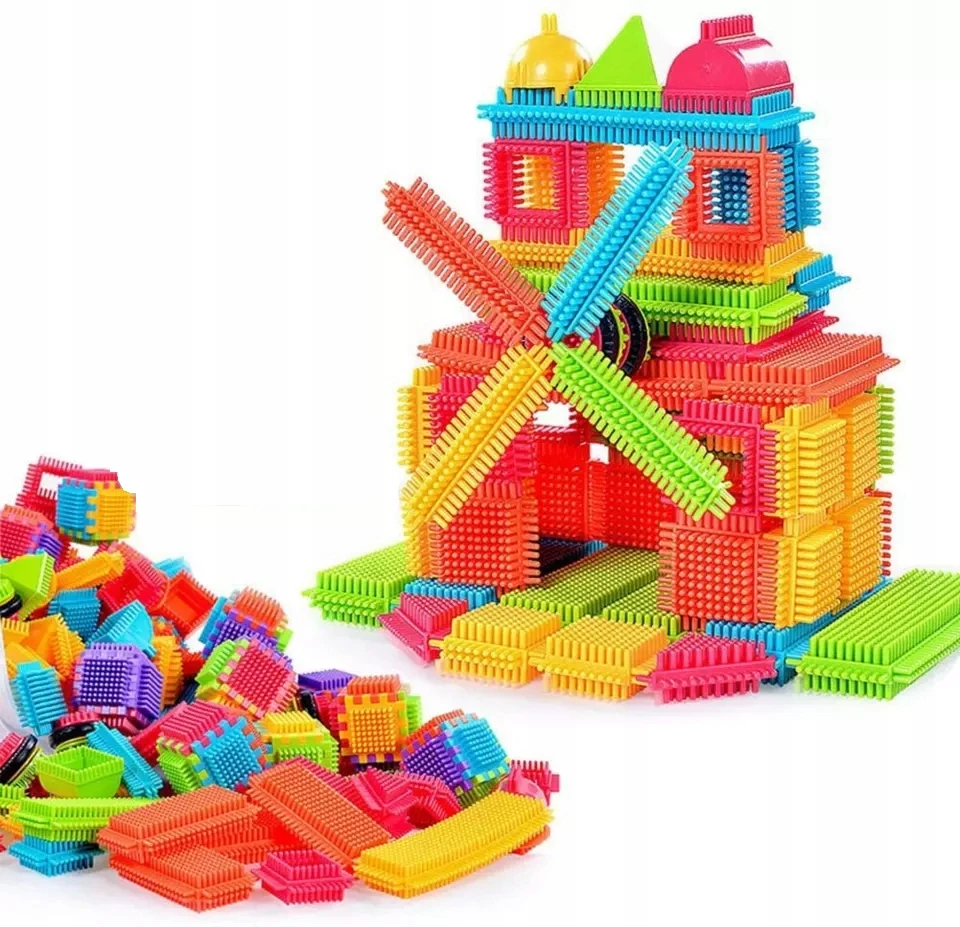 Bobo-San KONSTRUKCINIAI KLUOKLIAI VAFLIAI EŽIAI KŪRYBINGOS FIGŪRĖS MINKŠTAS PASTATAS 150 vnt.