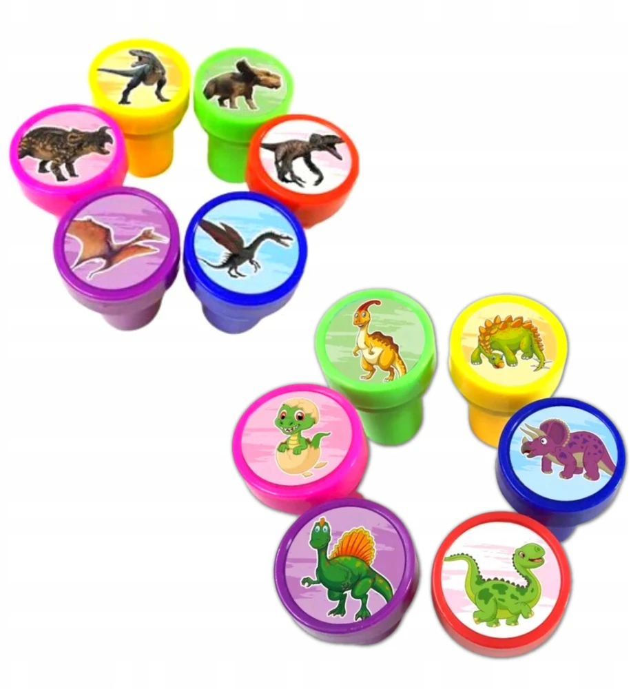 Bobo San Pieczątki Dinozaury 12szt stempelki T-REX i spółka