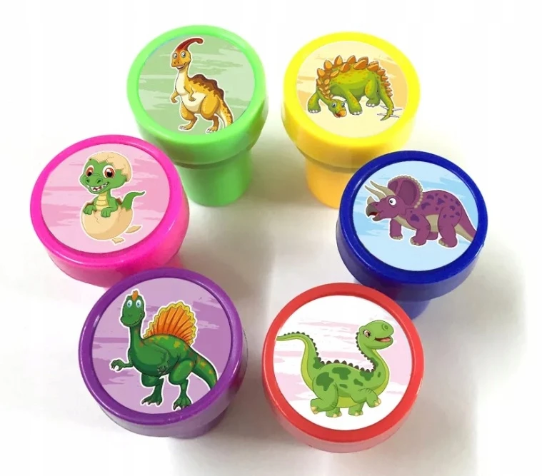 Bobo San Pieczątki Dinozaury 12szt stempelki T-REX i spółka