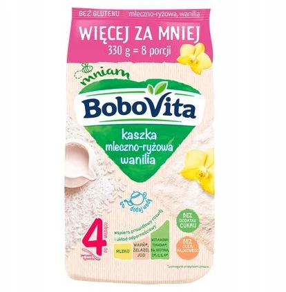 BOBOVITA KASZKA pieninių ryžių vanilė 330g