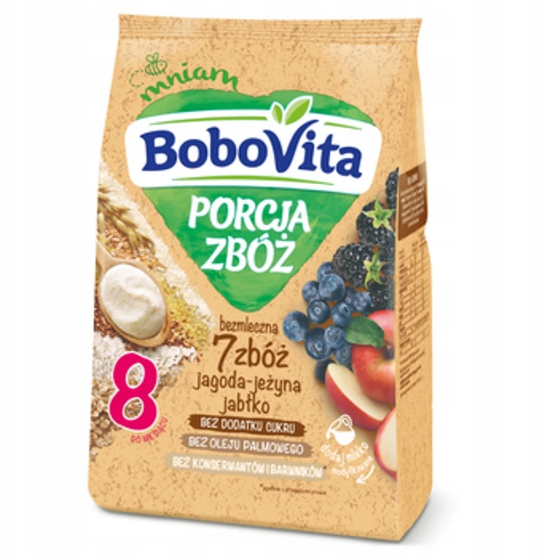 BoboVita Porridge 7 grūdai mėlynių gervuogių obuolys X9