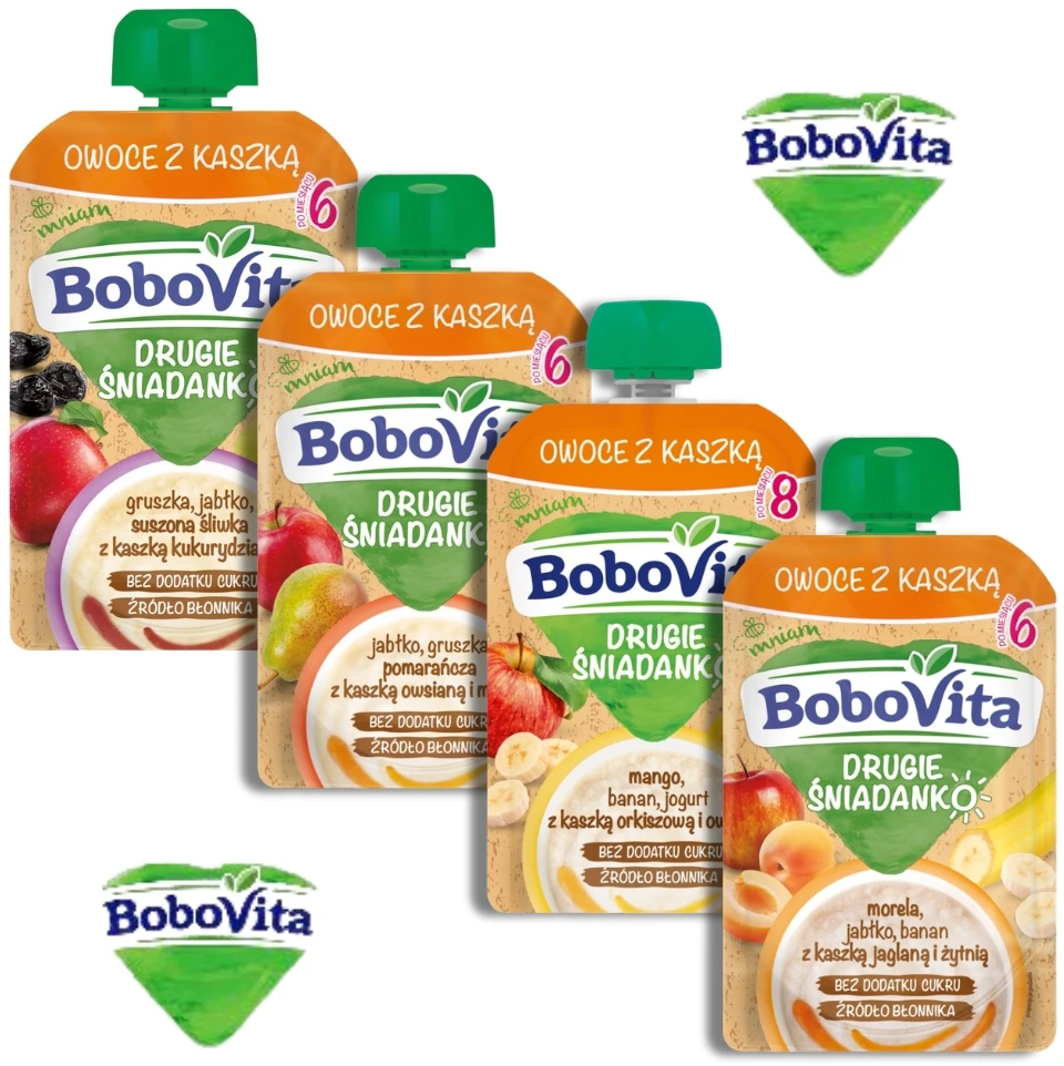 BoboVita Vaisiai su koše kriaušių obuolių džiovinta slyva po 6 mėnesių 100g