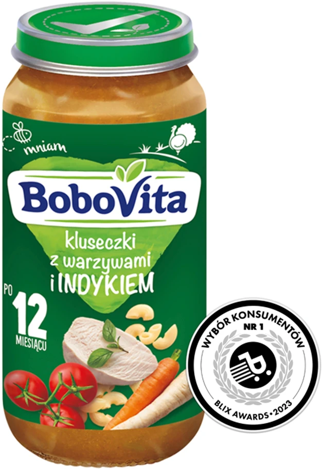 Bobovita vakarienė Virtiniai su daržovėmis ir kalakutiena nuo 12 mėnesių 250 g