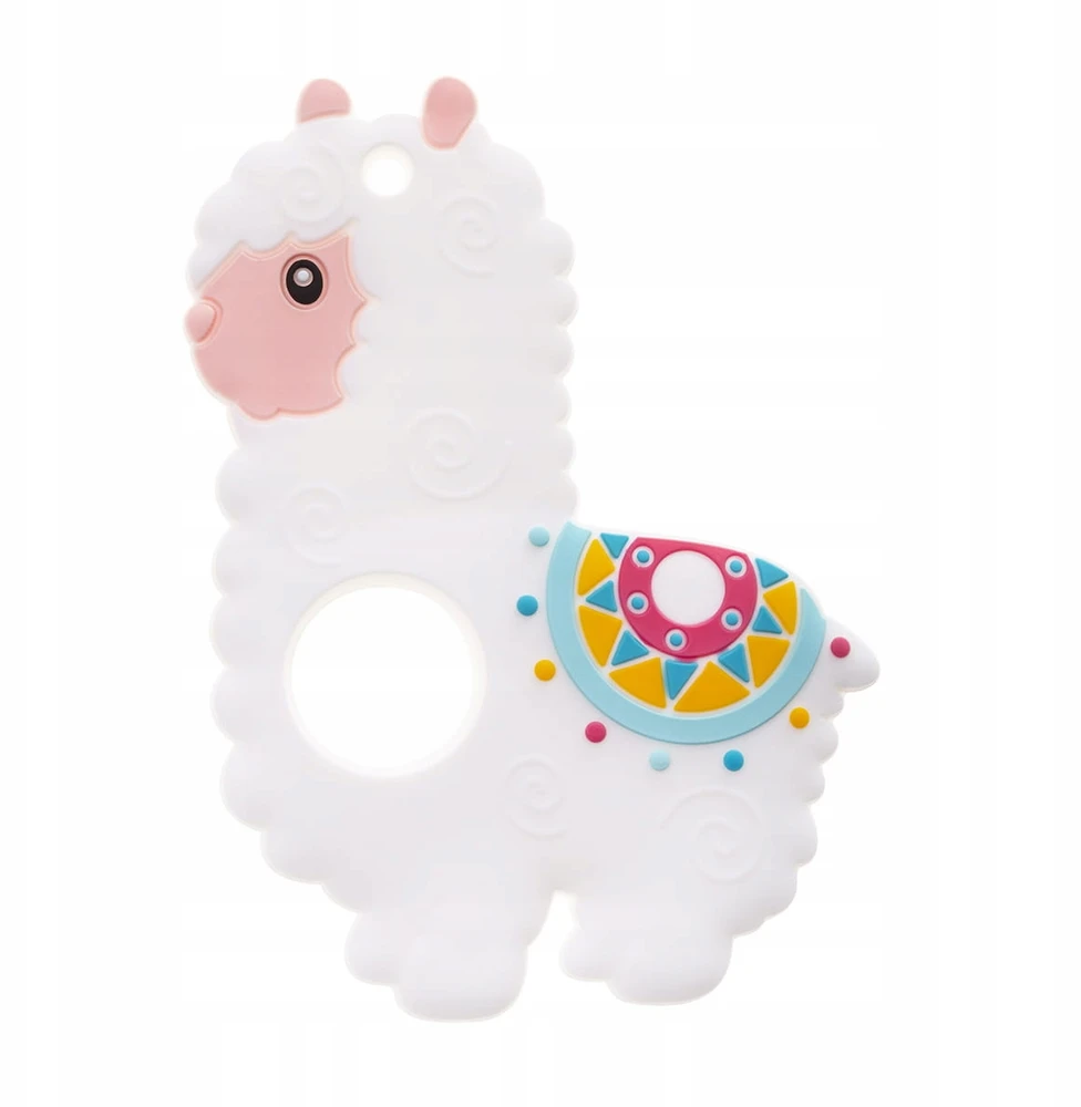 Bocioland silikoninis kramtukas, balta lama, BOC0509
