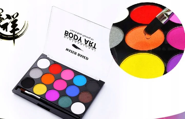 Body Art VEIDŲ DAŽYMO DAŽŲ RINKINYS VAIKAMS PLAUbiamiems DAŽAI