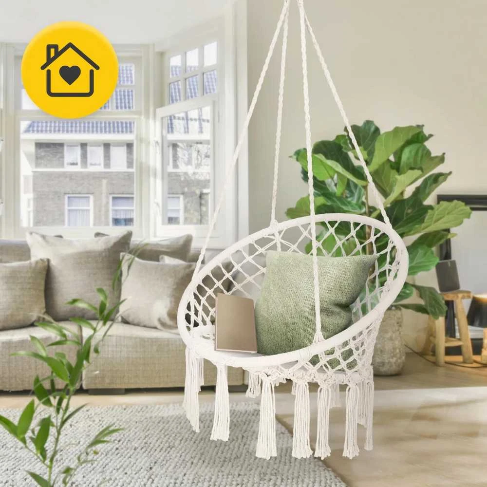 BOHO smėlio spalvos sodo sūpynės