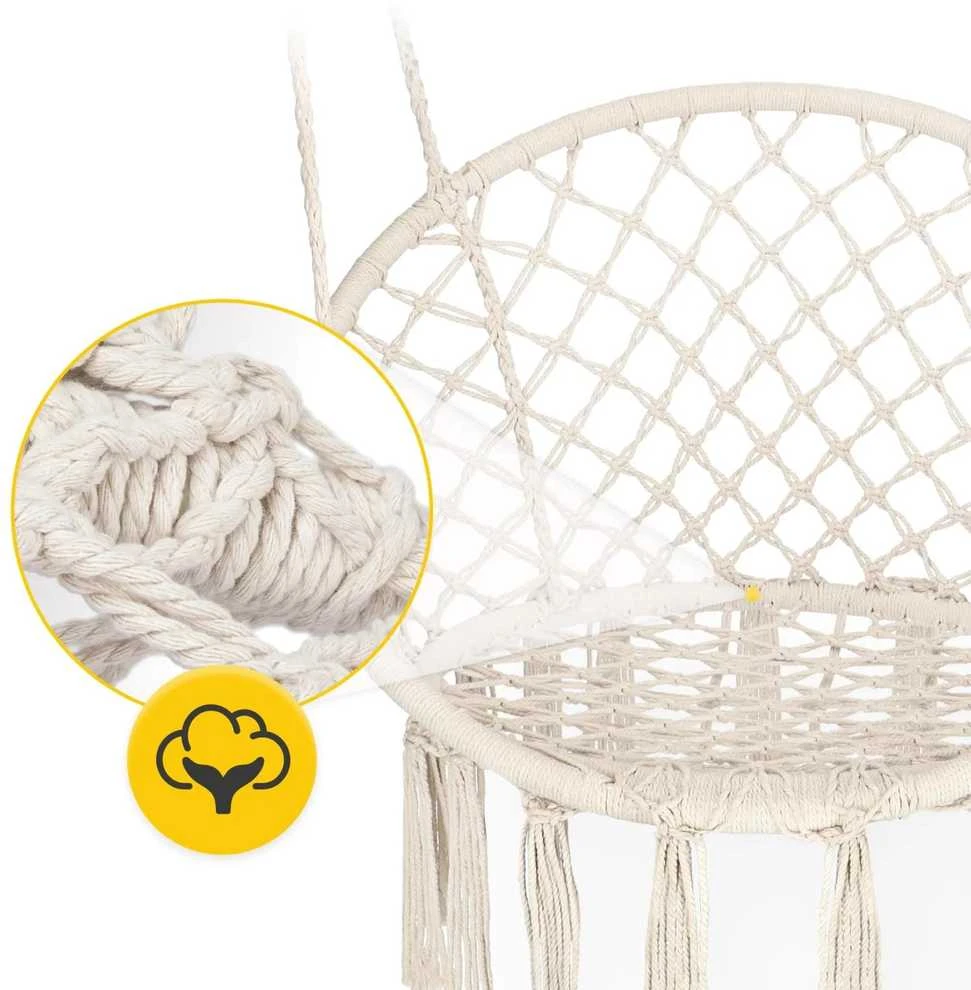 BOHO smėlio spalvos sodo sūpynės