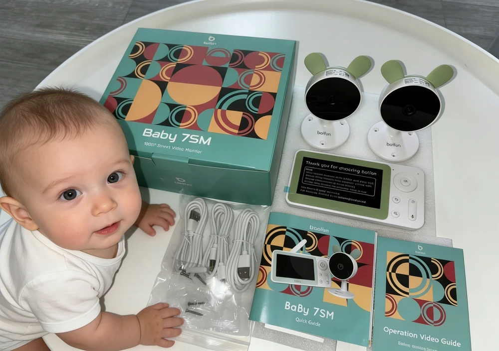 Boifun Baby Monitorius 2 LCD kameros 4,3 colio dvipusis ryšys 144 val. budėjimo režimas