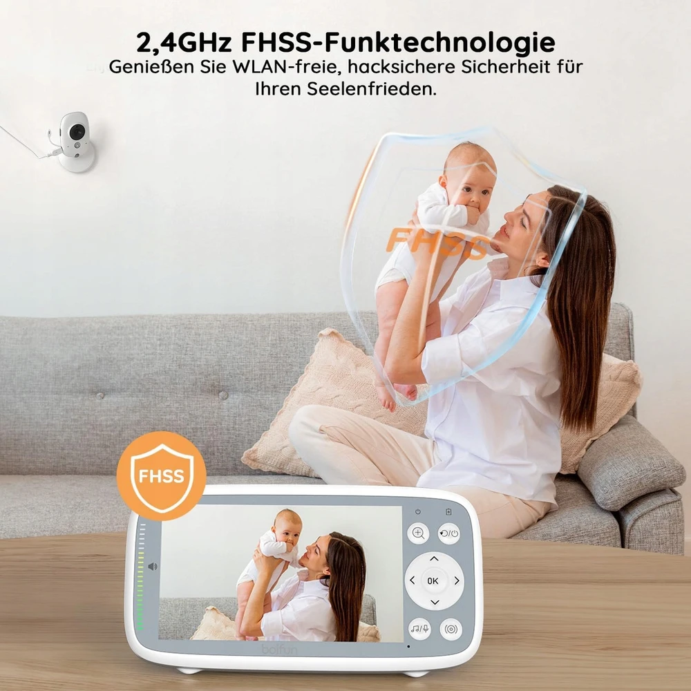 Boifun ELECTRONIC NANNY 2 LIVE LCD CAMERA NAKTINIS REŽIMAS LCD ekranas su MIKROFONU