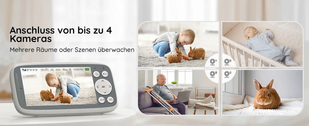 Boifun ELECTRONIC NANNY 2 LIVE LCD CAMERA NAKTINIS REŽIMAS LCD ekranas su MIKROFONU