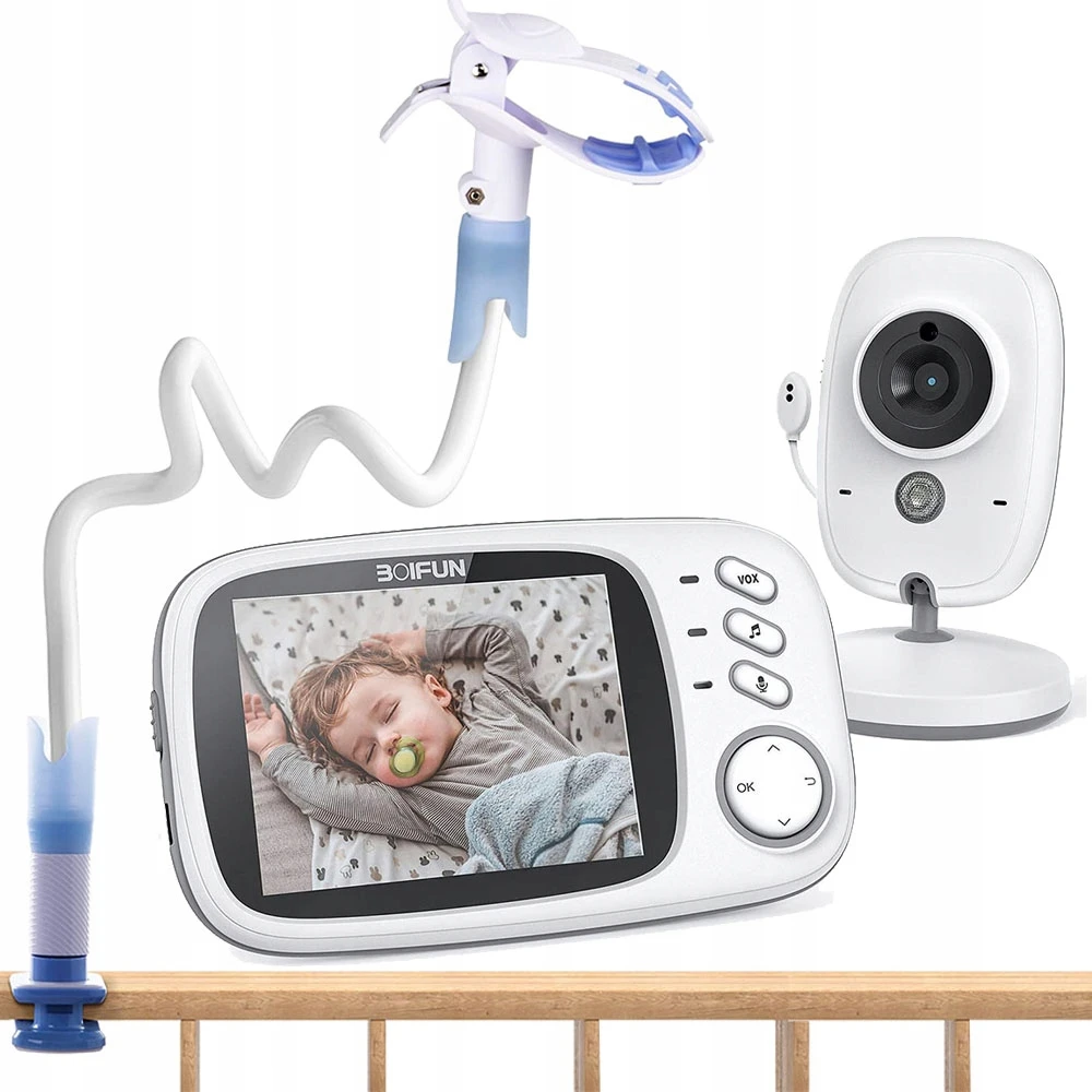 Boifun ELEKTRONINĖ NANNY LIVE CAMERA LCD 3,2" VB603 + SUKIMAS KREKLINIS