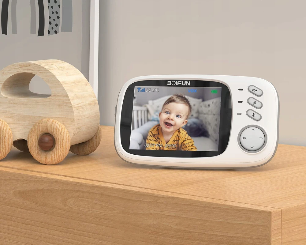Boifun ELEKTRONINĖ NANNY LIVE CAMERA LCD 3,2" VB603 + SUKIMAS KREKLINIS