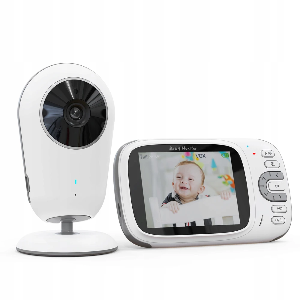 Boifun Kūdikių monitorius su HD kamera 3,2 colio LCD tiesioginis naktinis režimas, belaidis