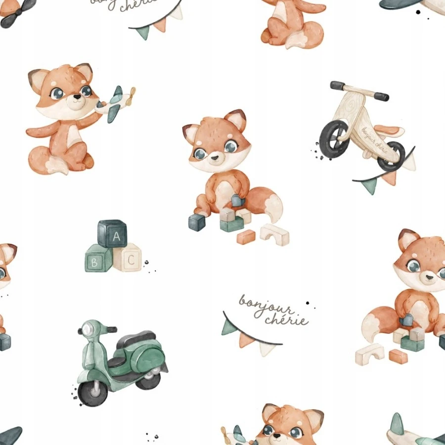 Bonjour Cherie Bambusowa Kołderka Niemowlaka 65x75 cm RETRO FOX