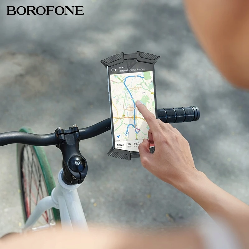 None Telefono laikiklis dviračiui, motociklui Borofone BH72 Airfly juodas