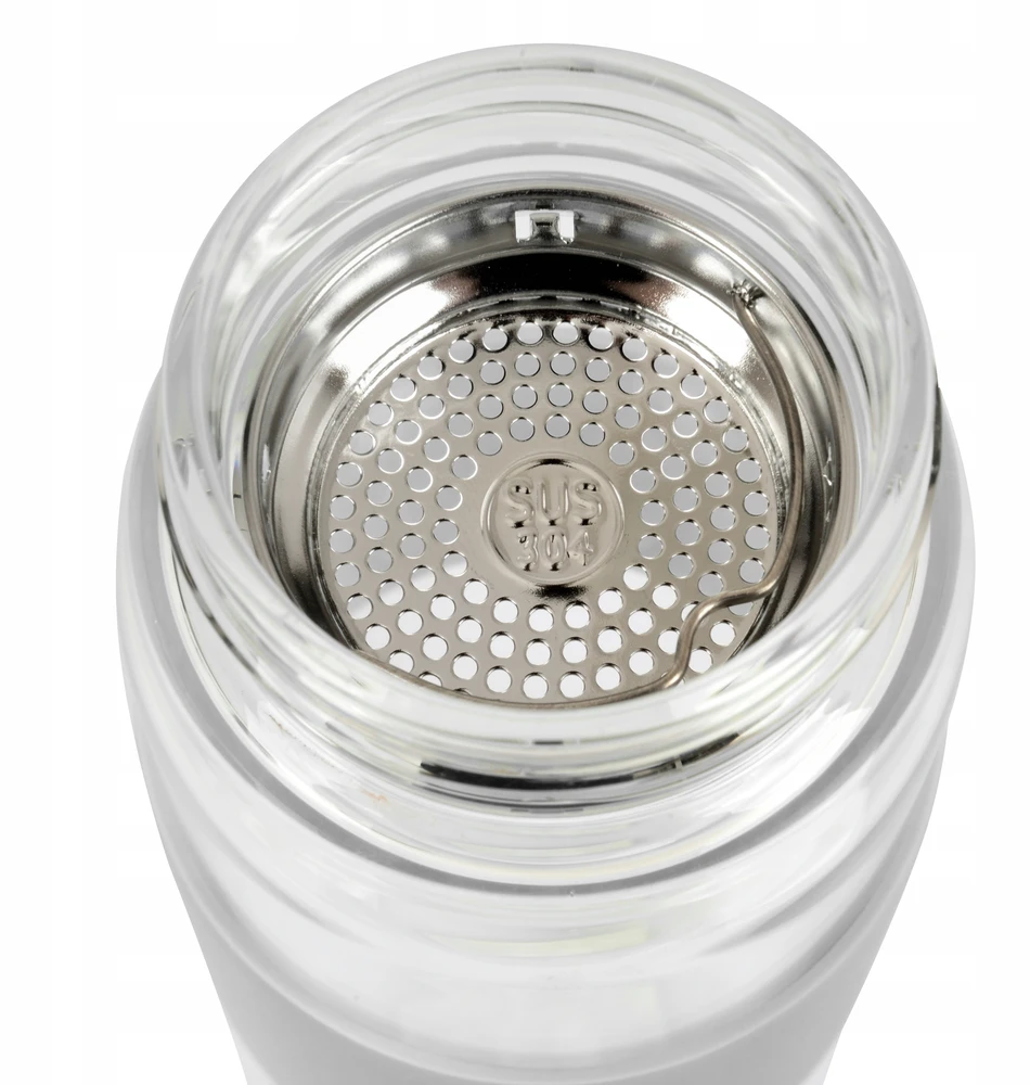 Borosilikatinio stiklo butelis Casno 600 ml su arbatos filtru