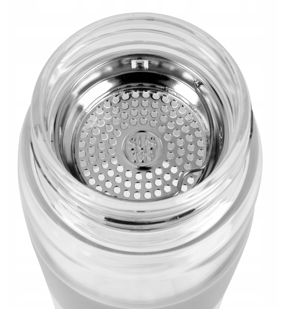 Borosilikatinio stiklo butelis Casno 600 ml su arbatos filtru