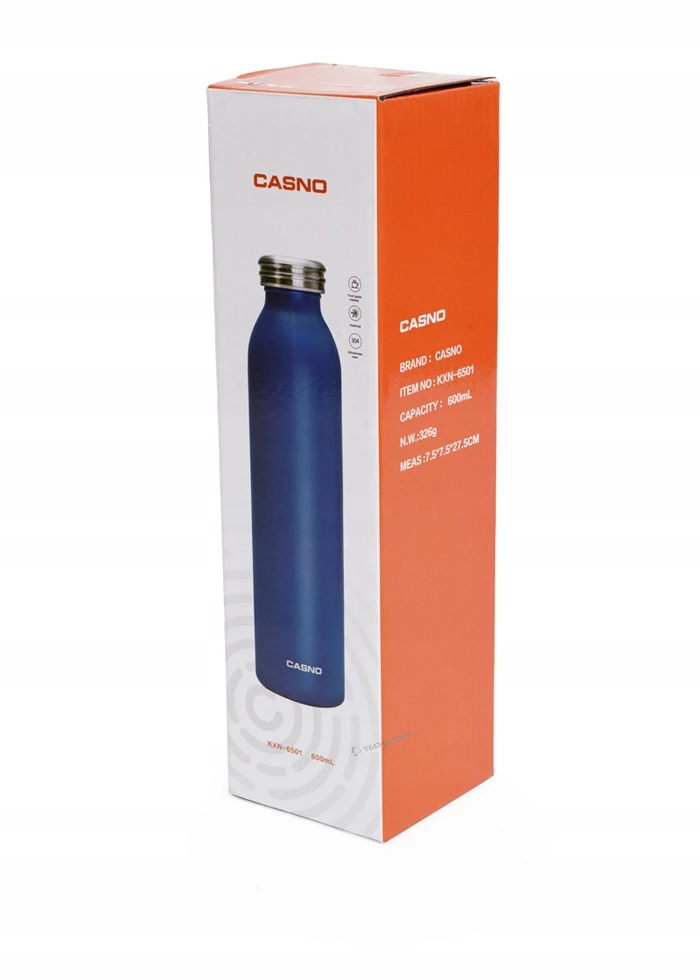 Borosilikatinio stiklo butelis Casno 600 ml su arbatos filtru