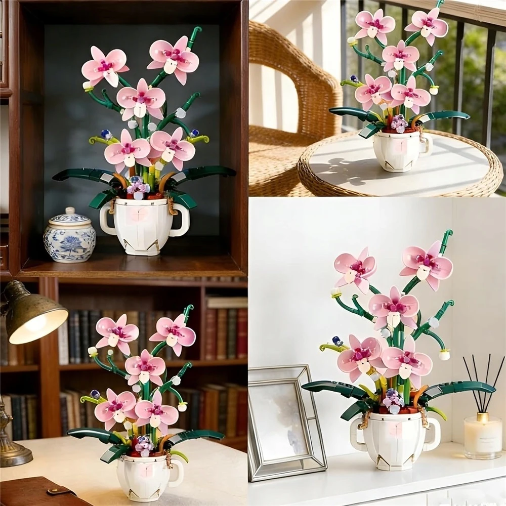 BOTANINIS MODELĖS ORCHIDĖJŲ KALULAI 567 VNT BONSAI GĖLĖS BIURUI