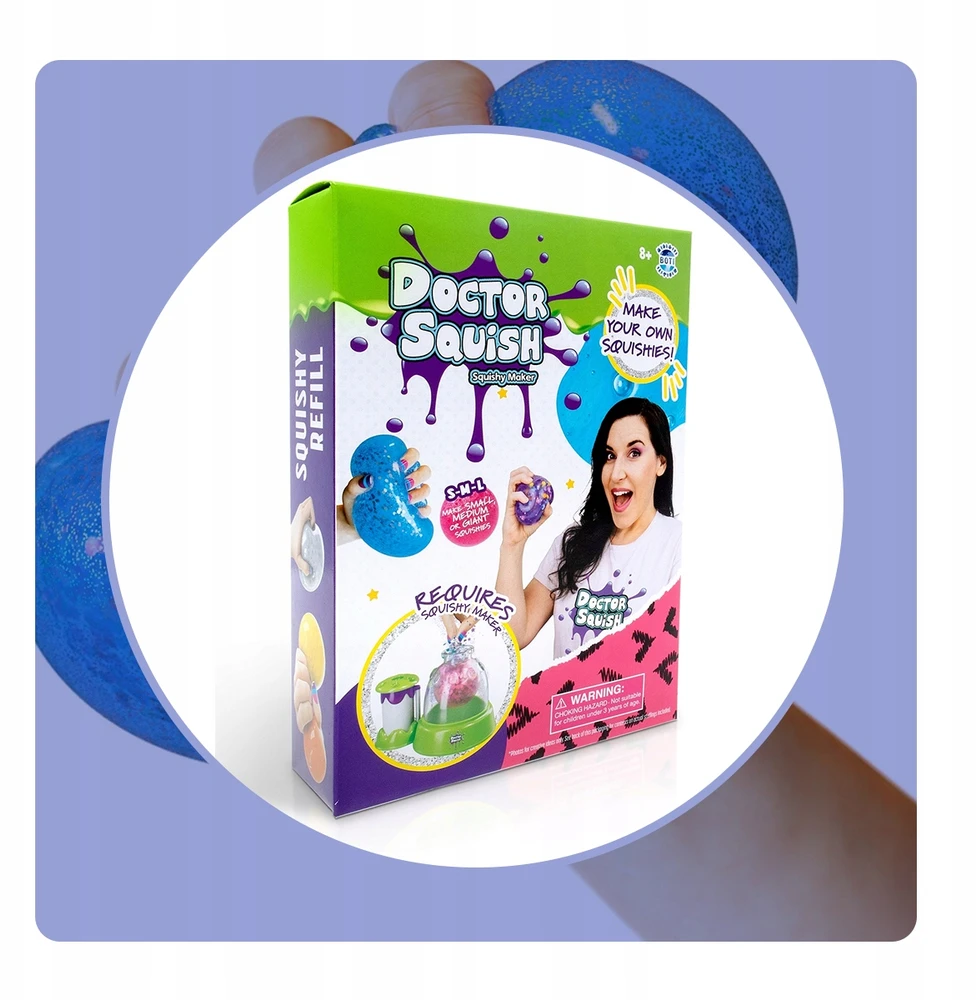 Doctor Squish - minkštų balionų pakuotės papildymas V2, 10 balionų + segtukai (107401)
