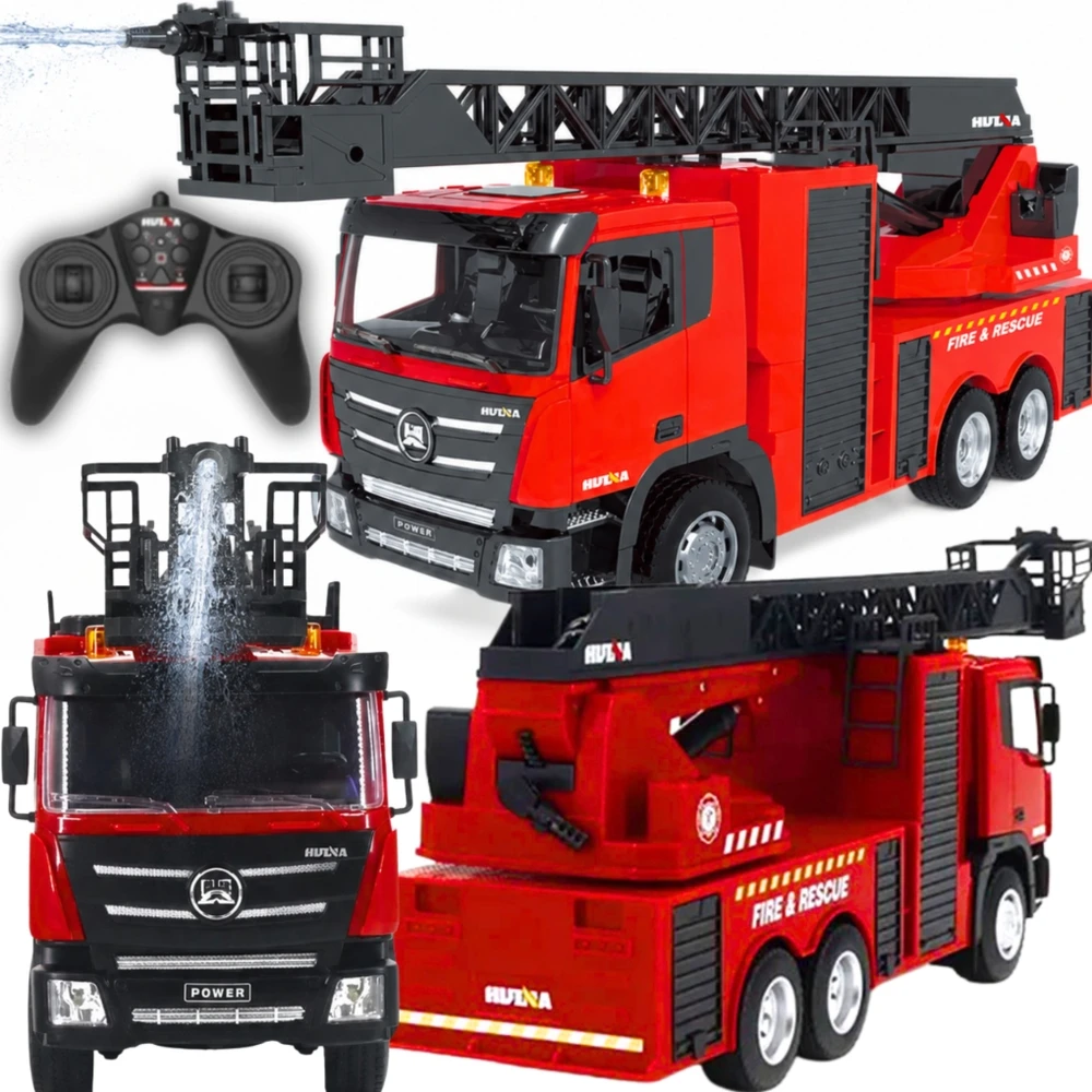 Bounn HUINA R/C FIRE TRUCK ŠAUDYMAS VANDENS NUOTOLIUOJU VALDOMAS GAISRINĖS DALYS 6+