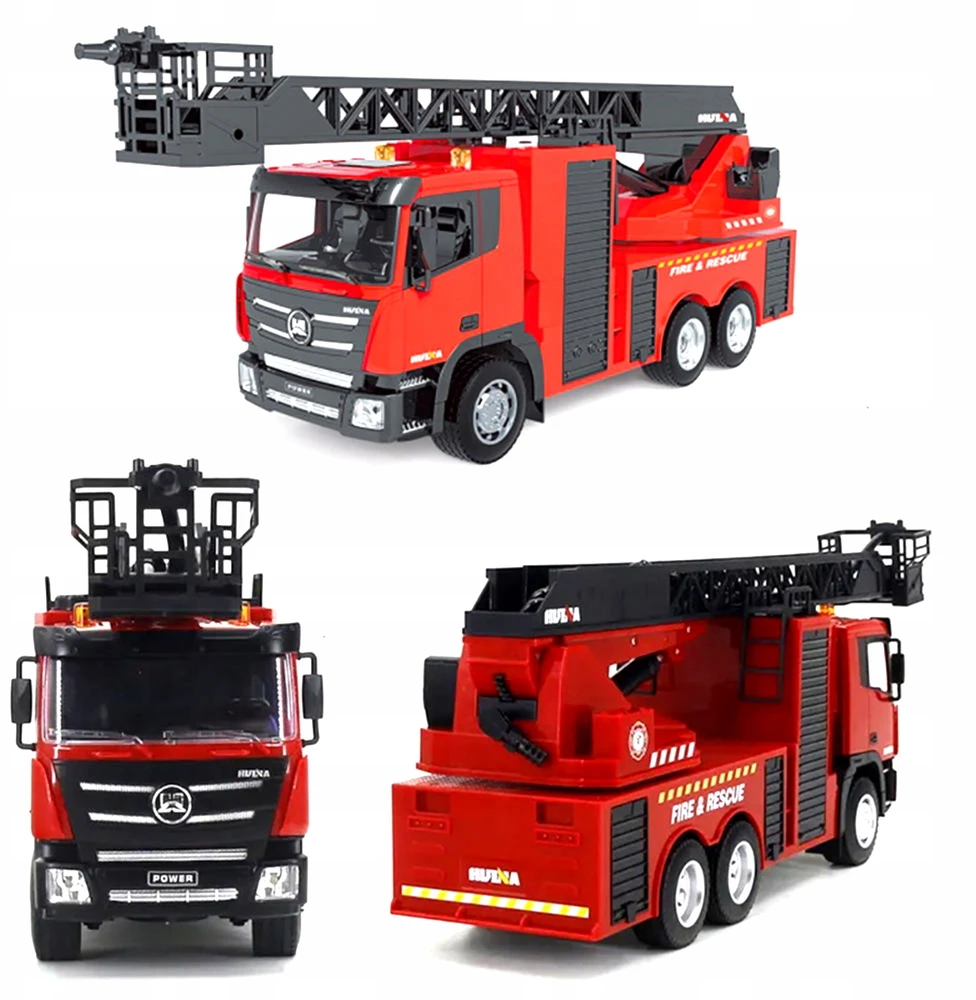 Bounn HUINA R/C FIRE TRUCK ŠAUDYMAS VANDENS NUOTOLIUOJU VALDOMAS GAISRINĖS DALYS 6+