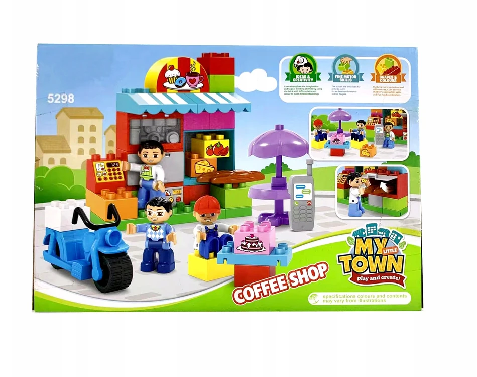 Bounn Kaladėlės KONSTRUKCYJNE Rinkinys EDUKACYJNY PREZENT DLA DZIECI COFFEE SHOP 3+