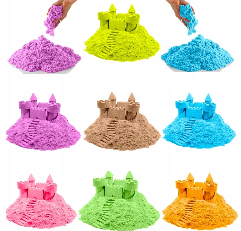 Lean Toys Bounn PIASEK KINETYCZNY MAGICZNY 3KG PIASKOLINA EDUKACJA SENSORYCZNY PIASKOWNICA