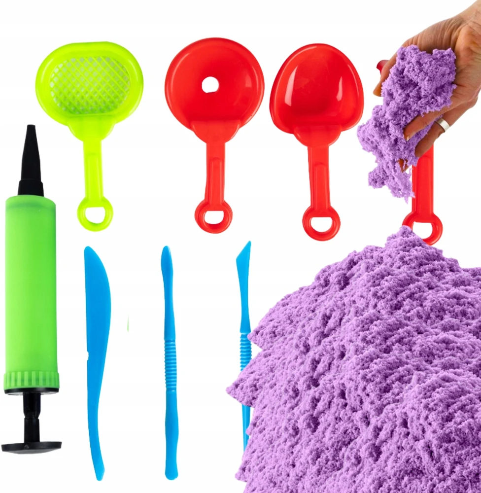 Lean Toys Bounn PIASEK KINETYCZNY MAGICZNY 3KG PIASKOLINA EDUKACJA SENSORYCZNY PIASKOWNICA