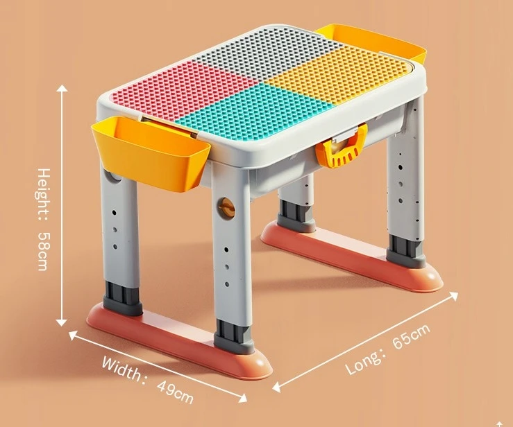 Lean Toys Bounn STALAS SU KĖDĖLE IR KLOKELIAIS DAUGIAFUNKCINIS UGDYMO RINKINYS VAIKAMS