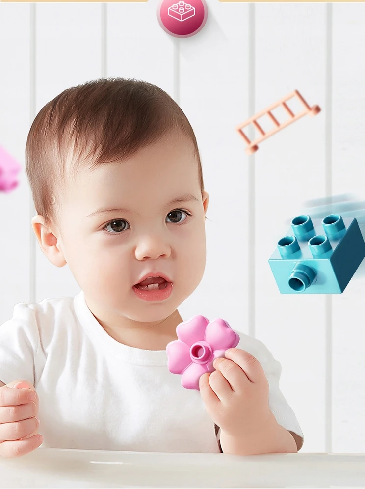Lean Toys Bounn STATYBINIAI BLAKAI DIDELI PRABANGUS VILA MERGAIČIŲ NAMAS 216 ELEMENTŲ. 3+