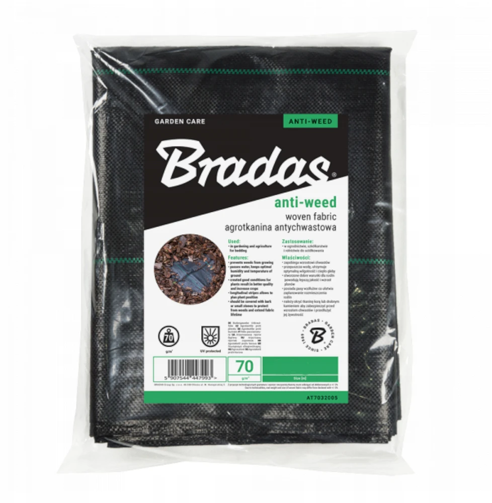 Bradas agrotekstilė nuo piktžolių, juoda, 1,6 x 5 m, 70 g/m² AT7016005