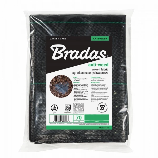 Bradas agrotekstilės mulčiavimo danga, juoda, 80 x 1000 cm, 70 g/m², AT7008010