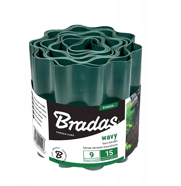 BRADAS banguotas vejos apvadas ŽALIAS 9m x 15cm