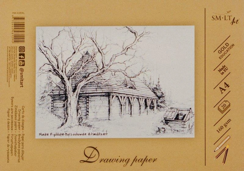 Milimetrinis popierius KRESKA, A4, albumas, 20 lapų