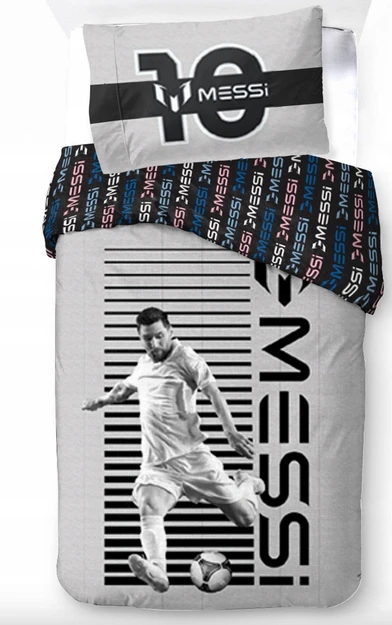 Brandmac Lionel Messi patalynė 140x200 medvilnė + pagalvės užvalkalas 70x90 Inter Majamio ventiliatorius