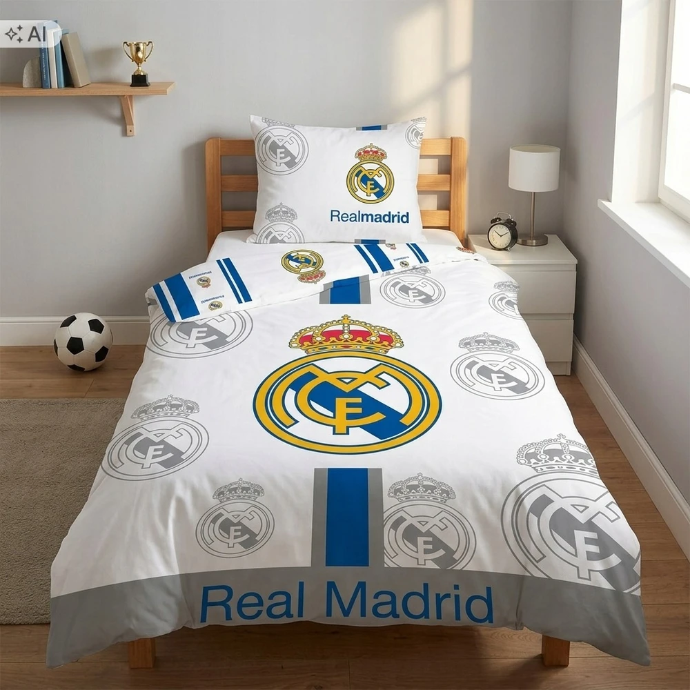 Patalynės komplektas Brandmac PATALYNĖS RINKINYS 160x200 cm REAL MADRID ROYALS FUTBOLO Aistruoliui