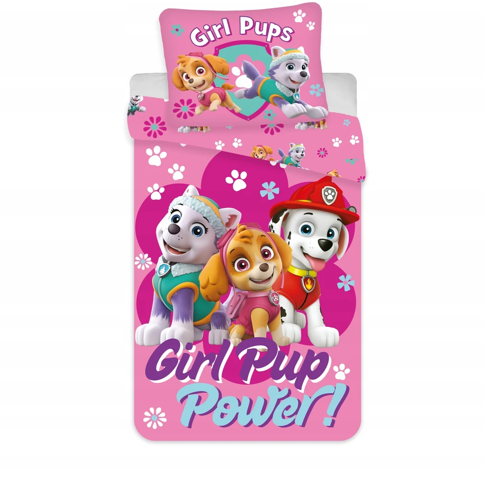 Brandmac Paw Patrol patalynė 100x135 Rožinė mergaitės lovai Skay Everest