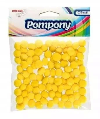 Brewis GELTONI POMPONAI 10MM 100VNT
