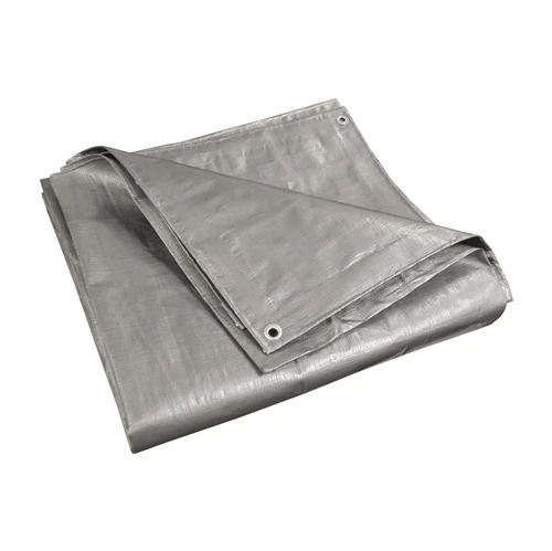 Brezentas 120 g sidabro spalvos storas, tvirtas 2x2, atsparus šalčiui, atsparus vandeniui, UV+++