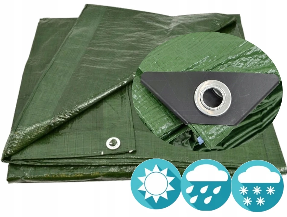 Brezentas 120 g žalias storas 10x12 atsparus šalčiui vandeniui UV+++