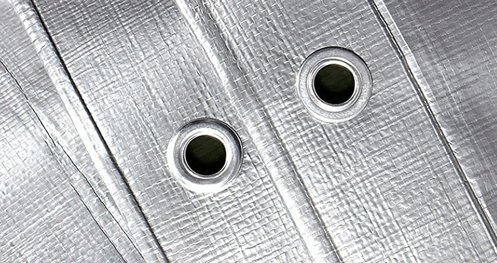 Brezentas 160 g storio, tvirtas, 4x8, sidabrinis, atsparus šalčiui, atsparus vandeniui, UV+++