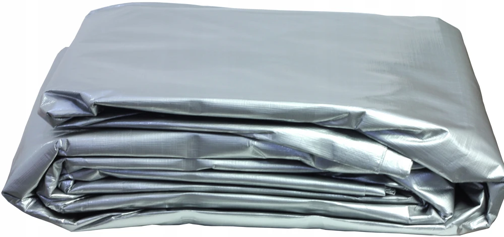 Brezentas 160 g storio, tvirtas, 6x10, sidabrinis, atsparus šalčiui, atsparus vandeniui, UV+++