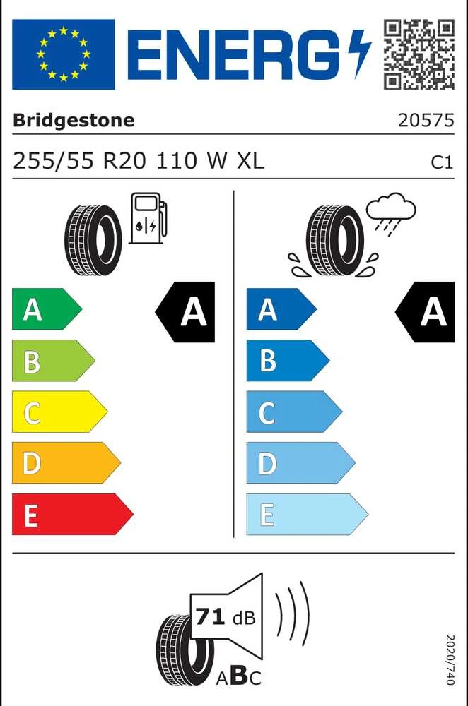 Bridgestone Padangos TURANZA 6 110 W XL (A A B 71dB)