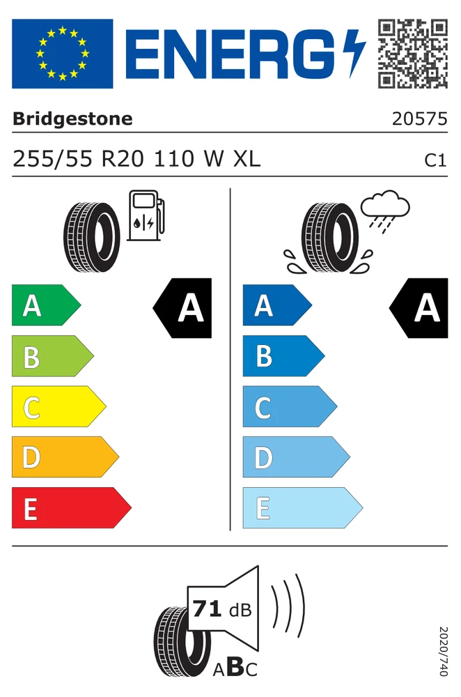Bridgestone Padangos TURANZA 6 110 W XL (A A B 71dB)